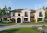 design modern villa facade with infinity pool and 3d rendering
